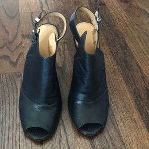 Coach Real Leather Wedge Mules